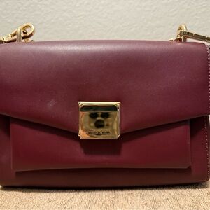 Michael Kors Wine Leather Crossbody Bag